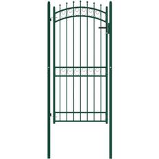 Noir Portails vidaXL Fence Gate with Spikes 146382 102x250cm