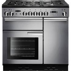 90cm - Convection/ Fan Oven Gas Cookers Rangemaster PROP90NGFSS/C Stainless Steel