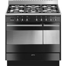 Smeg 90cm Cookers Smeg Concert SUK92MBL9-1 90cm Dual Fuel Black