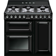 Smeg Gas Cookers Smeg TR93BL Black, Stainless Steel