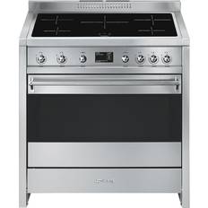 2 - Pyrolys Induktionsspisar Smeg A1PYID-9 Svart, Rostfritt stål