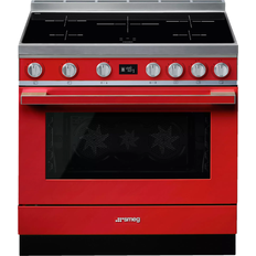 A+ Cookers Smeg CPF9IPR Portofino Red, Stainless Steel