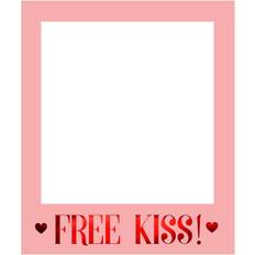 Pink Fotoprops PartyDeco Photoprops Selfie Photo Frame Pink/Red