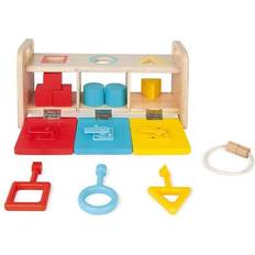 Janod Steckwürfel Janod Essentiel Shape Sorter Box with Keys