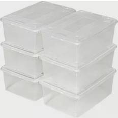 Plastique - Transparent Boîtes et Paniers tectake - Boîte de rangement 24pcs