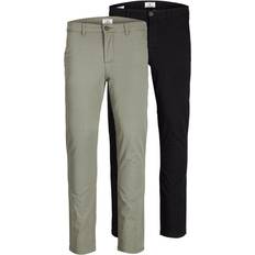 Jack & Jones JJIMacro JJDave Chinohousut Pastellinvihreä/Musta