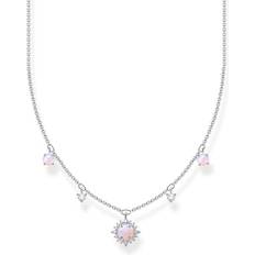 Thomas Sabo Charm Club Vintage Shimmering Necklace - Silver/Transparent/Pink/Violet