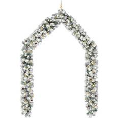 Festartikler vidaXL Garlands Christmas with LED and Balls Green 20m (3077825)
