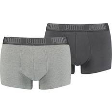 Puma Basic Men's Trunks 2-pack - Dark Grey Melange/Black