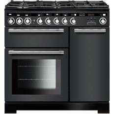 90cm Gas Cookers Rangemaster Encore Deluxe EDL90DFFSL/C 90cm Dual Fuel Grey