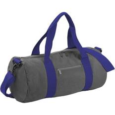 Grey Duffle Bags & Sport Bags BagBase Plain Varsity Duffle Bag 2-pack - Light Grey/French Navy