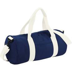 BagBase Plain Varsity Duffle Bag 2-pack - French Navy/Off White