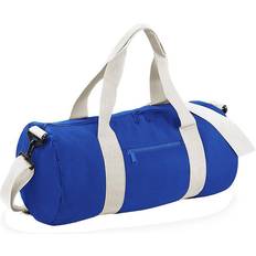 BagBase Plain Varsity Duffle Bag 2-pack - Bright Royal/Off White