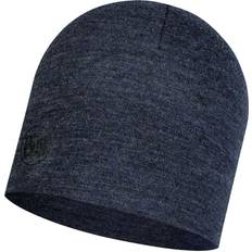 Chapeaux Buff Bonnet Midweight Melange Merino Wool - Bleu-Moucheté