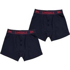 Boys - L Boxer Shorts Lonsdale Boxers Junior 2-pack - Navy/Bright Red (42906222)