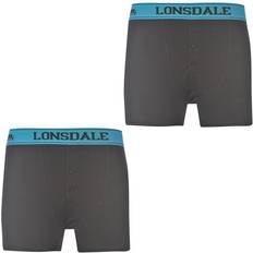 S Boxer Shorts Children's Clothing Lonsdale Boxers Junior 2-pack - Black/Brt Blue (42906248)