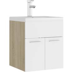 vidaXL Mobile Con Lavabo Integrato Bianco Legno Multistrato