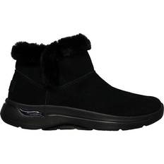 Faux Fur Ankle Boots Skechers GoWalk Arch Fit Cherish W - Black