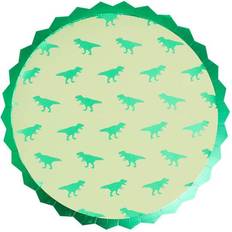 Ginger Ray Plates Dinosaur Green 8-pack