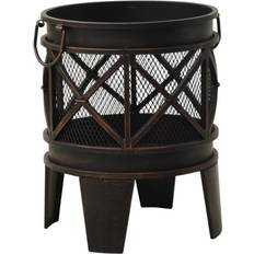 vidaXL Rustic Fire Pit with Poker