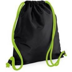 BagBase Lot de 2 sacs de gym à cordon ICON (Taille unique) (Noir/Vert citron) UTBC4344