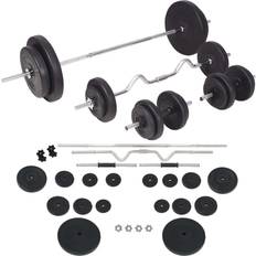 Barbell Sets vidaXL Barbell and Dumbbell Set 90kg