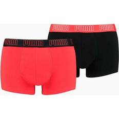 Puma Basic Cotton Boxer Briefs 2-pack - Red/Black