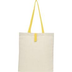 Solid Colour Fabric Tote Bags Bullet Nevada Cotton Tote - Natural/Yellow