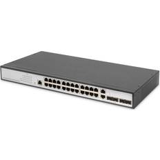 Digitus DN-80221-3 Commutateur 24 ports + 2 x 10/100/1000/SFP + 2 x SFP (Mini-GBIC) Lien Montant