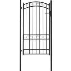 Noir Portails vidaXL Fence Gate with Arched Top 102x225cm