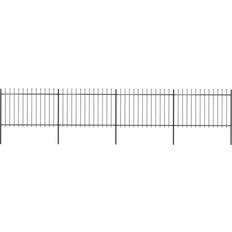 Brass/Iron/Metal/Steel Fences vidaXL Garden Fence with Spear Top 680x170cm