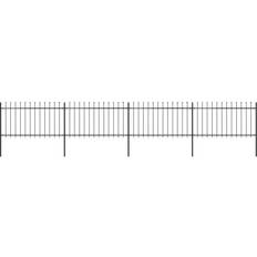 Musta Aidat vidaXL Garden Fence with Spear Top 680x150cm