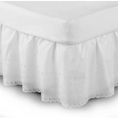 White Valance Sheets Belledorm Easy Fit Broidery Anglaise Valance Sheet White (198x152cm)