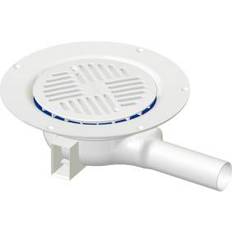 Purus Mini-afløb ABS Ø32 t/bruseniche m/hvid rist. Vinyl