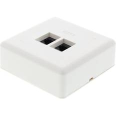 Deltaco cat 6 Deltaco Wall Outlet 2-port