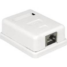 White Ethernet, Data & Phone Outlets DeLock 86169 Network outlet Flush mount Insert with main panel and frame CAT 6 1 port White