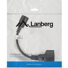 Lanberg Accessori Elettrici Lanberg CA-C14E-10CC-0018-BK cavo di alimentazione Nero 0.18 m Accoppiatore C14