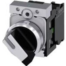 Electrical Accessories Siemens 3SU1150-2BF60-1BA0 Rotary switch Front ring (steel) Glossy Black, White 1 x 90 ° 1 pc(s)