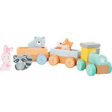 Eisenbahnen Small Foot 11470 Train in Pastel Colours Wooden Kid's Toy, Unisex, 1