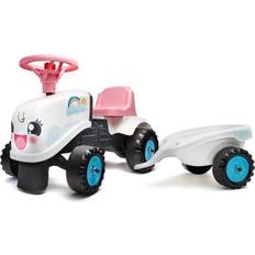 Jouets à Chevaucher Falk Tracteur Rainbow Farm avec remorque