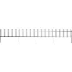 Musta Aidat vidaXL Garden Fence with Spear Top 680x130cm