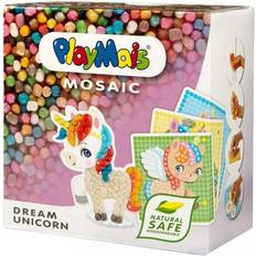 PlayMais Juguetes PlayMais MOSAIC Dream Unicorn creative craft kit for girls & boys from 3 years 2300 6 mosaic templates with unicorns stimulates creativity & motor skills natural toy