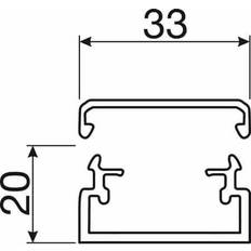 Hager LF2003507035 Cable duct (L x W x H) 2000 x 35 x 20 mm 1 pc(s) Light grey