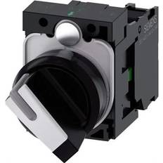 Rotary Switch Electrical Installation Materials Siemens 3SU1100-2BF60-1BA0 Knob Front ring (PVC) Black, White 1 x 90 ° 1 pc(s)