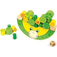 Jouets d'Équilibre Small Foot 11058 wooden balancing game frog, educational game, motoric toy and balancing game in one, from 3 years on