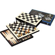 Philos Familiespel Bordspellen Philos Backgammon 3 in 1 reis set 30mm