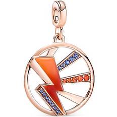 Orange Charms & Pendants Pandora Charm ME Light Me Up Medallion - Rose Gold/Red/Blue/Orange