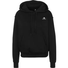 Converse Embroidered Star Chevron Pullover Fleece Hoodie - Black