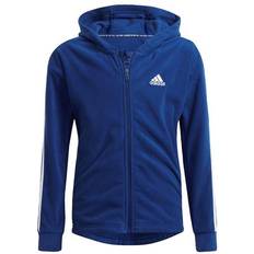 adidas Future Icons Primegreen Polar Fleece 3-Stripes Full-Zip Hoodie Kids - Victory Blue/White