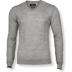 Nimbus Mens Ashbury Knitted V Neck Jumper - Bleu